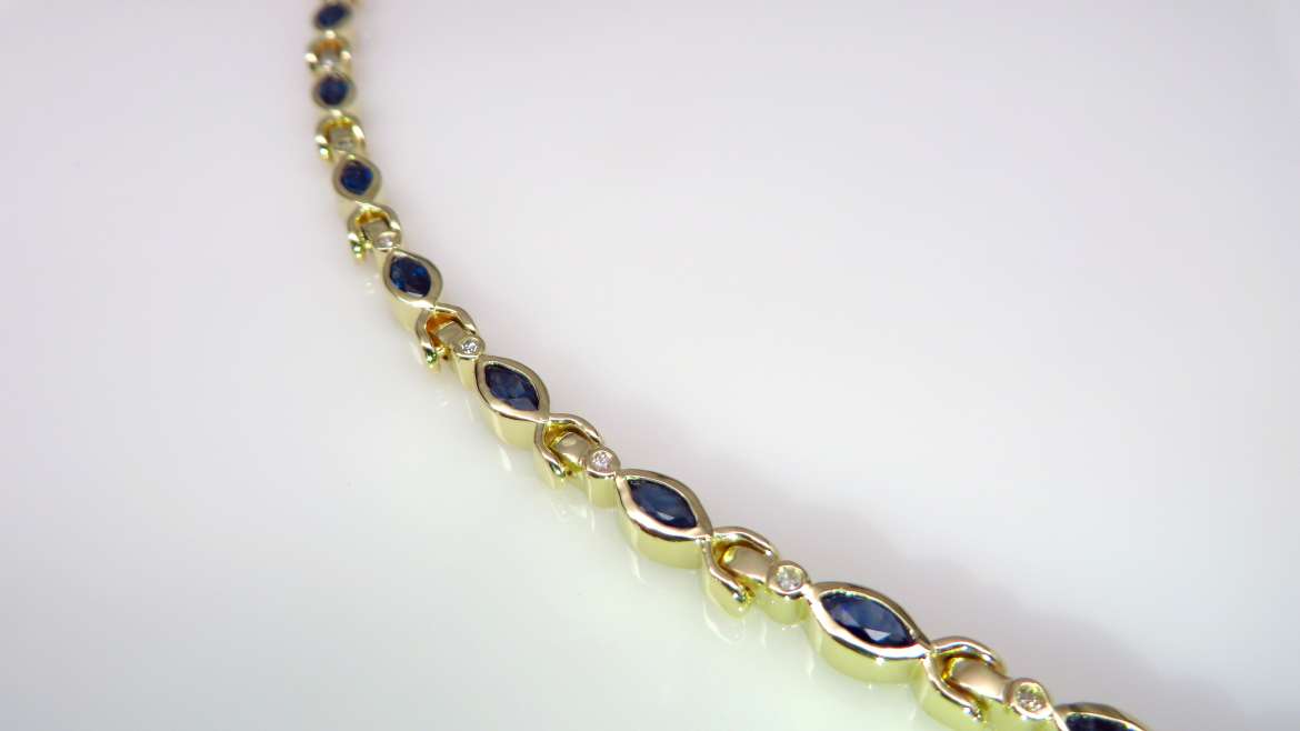 Bracelet saphirs et diamants