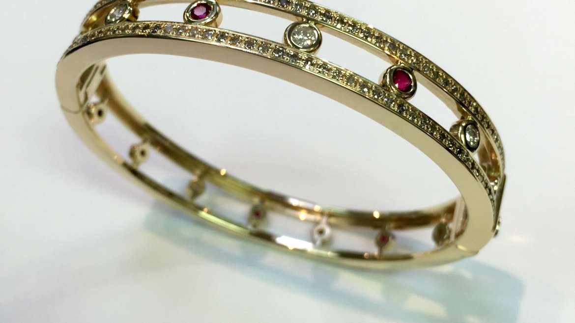 Bracelet Rubis et diamants