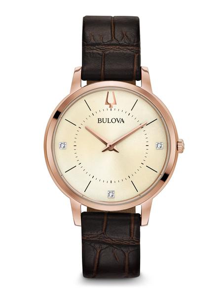 97P122 Montre classique à diamants pour femmes Bulova