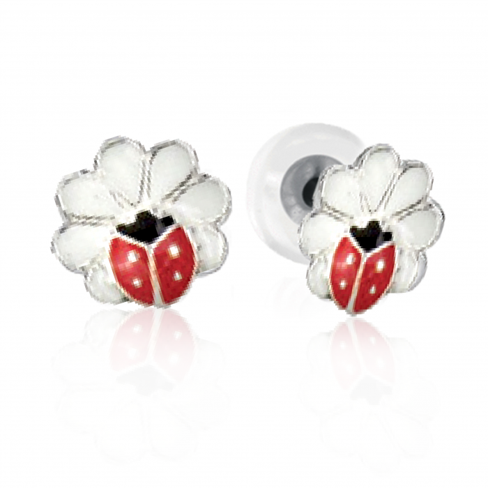 Boucle d'oreille en argent Flora modèle SR-14-S chez Octeau Joaillier et Horloger