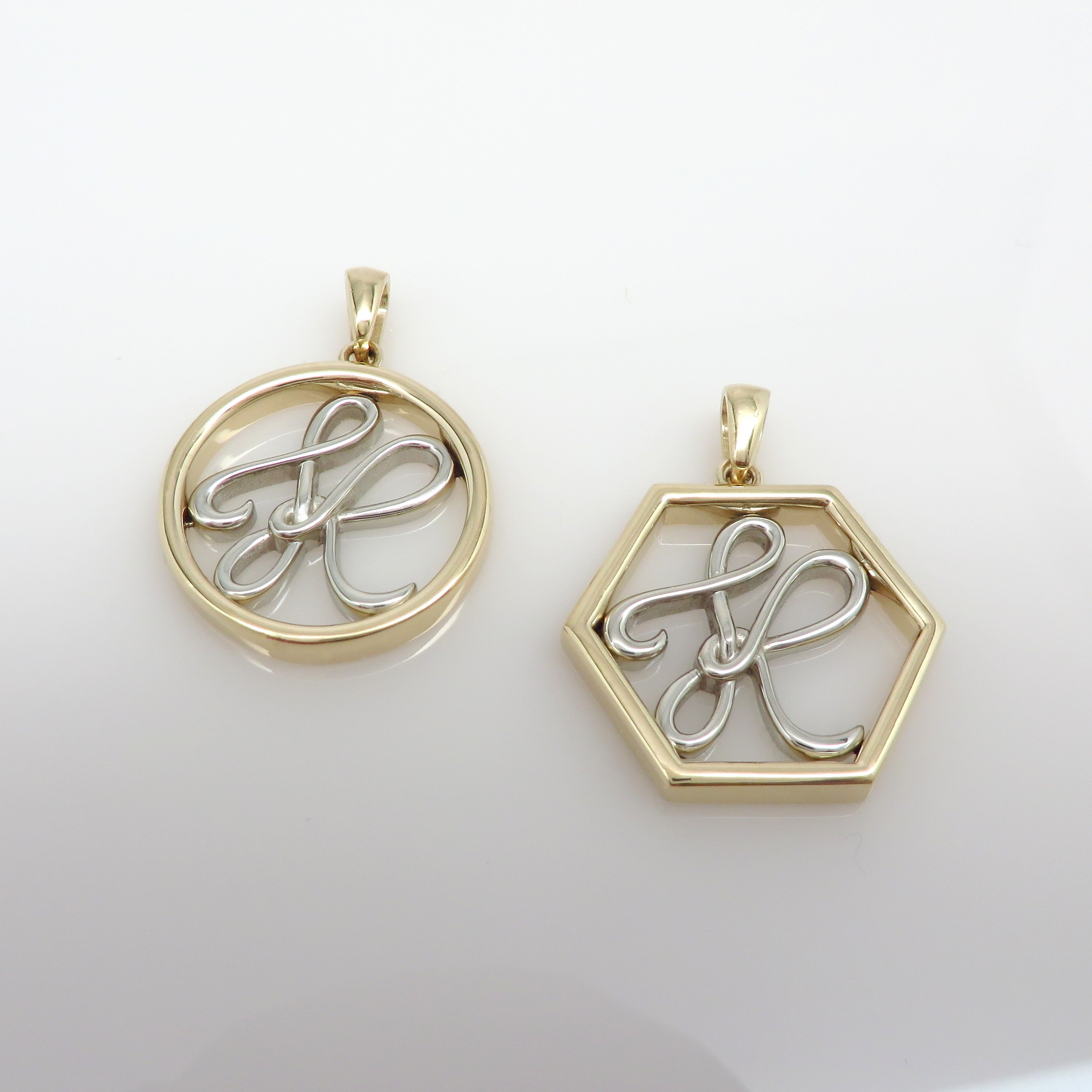 Pendentif Croix Or 18K Jaune Et Blanc Unisexe - 2.3 Cm, Camporelli